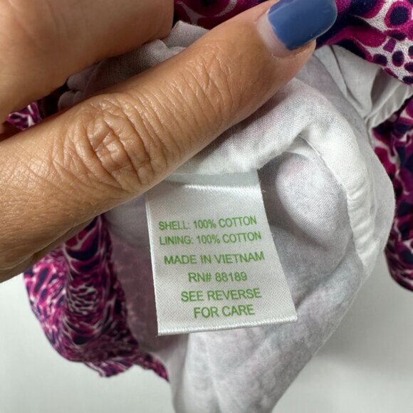 Lilly Pulitzer Davie Hollyhock Gigi Giraffe Shirt Dress 10 Purple #A0428 TRB3 - Picture 7 of 8